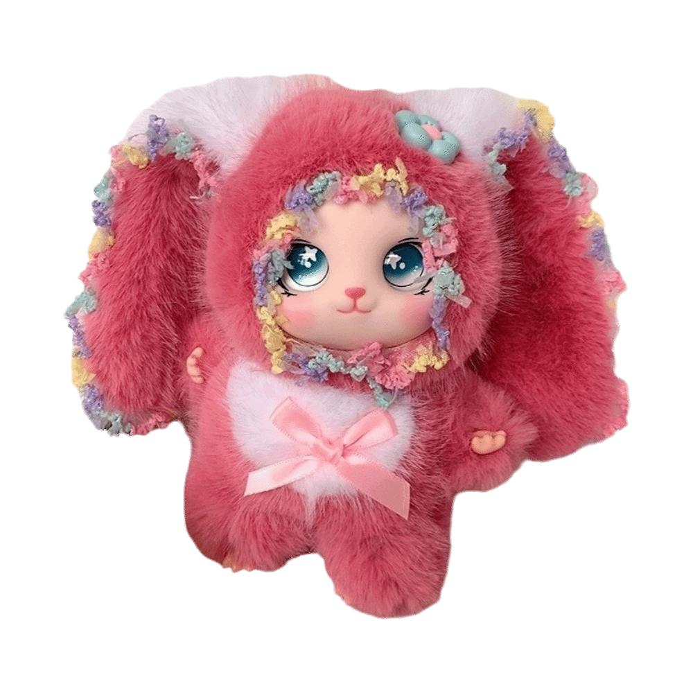 Big Ear Bunny Key Chain Ornaments Plush Doll Pendant Rabbit Plush Keychain Women Girls Gift
