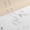[Amberta] Women's 925 Sterling Silver 1mm Venice Box Chain Necklace: 70cm