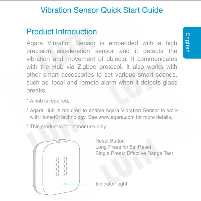 Aqara Vibration Sensor Zigbee Wireless Mini Shock Detector for Alarm System Smart Home Automation Work with Mi home HomeKit APP