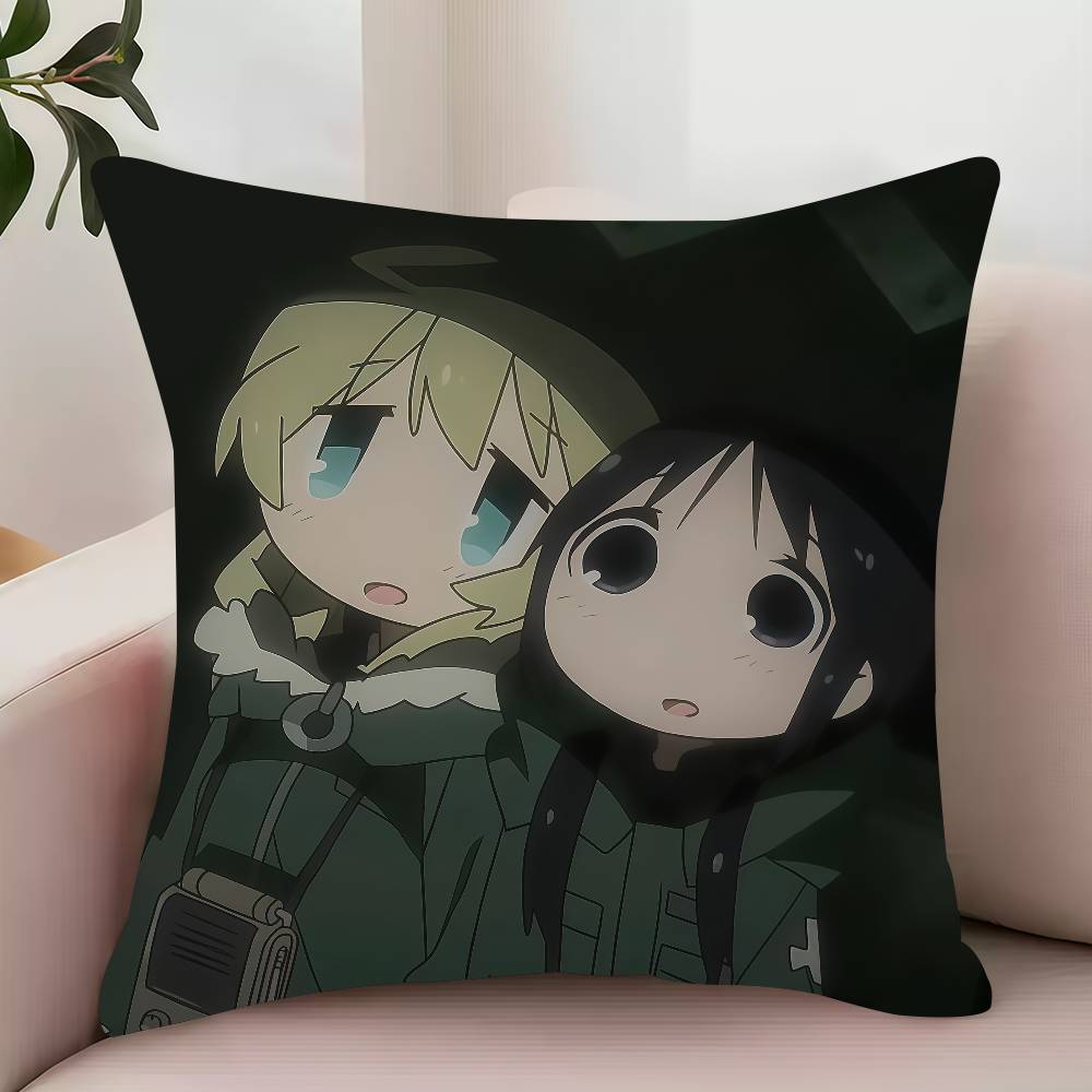 Bilibili Anime G-Girls Ostatnia Podróż Poszewka na Poduszkę Dekoracja Pokrowce Ochronne Wygodna miękka na Kanapę Salon Domowe Biuro