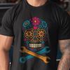 Day of the Dead Mechanic Skull T-Shirt | Dia De Los Muertos Skull Tee