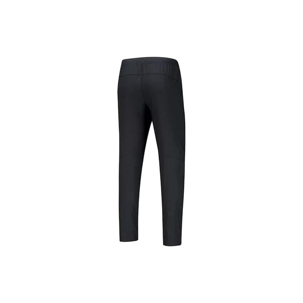 Li Ning Solid Color Mid Waist Straight Leg Casual Pants Men Bottoms Black AYKS489-1