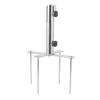 Patio Umbrella Stand Adjustable Umbrella Inground Stainless Steel Stand with 4 Spikes for Park Beach Garden