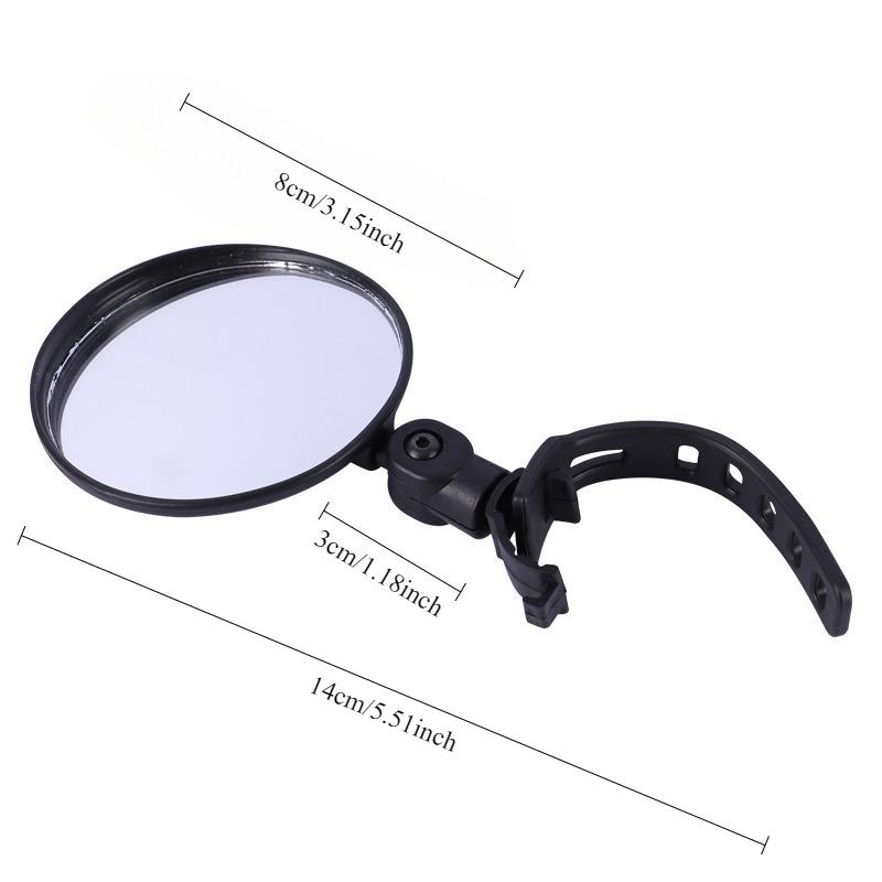 1pc Mountain bike rearview mirror universal handlebar-mounted reverse-viewing mirror outdoor cycling accessory