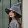 Wool Knit Party Hat Solid Color Pointed Hat Modern Magical Hat  Halloween Party