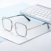 Diopter 0 -0.5 -1.0 To -6.0 Big Frame Square Minus Glasses With Prescription Women Men Metal Full Frame Nearsighted Eyeglasses
