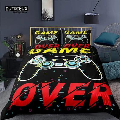 Luxus 3D-Spielcontroller-Druck Heim-Wohn-Bettbezug Kissenbezug Gamer Kinder Bettwäsche-Set Queen und King EUUSAUUK Größe
