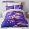 KDA Pattern Bedding Quilt Set Quilt Cover Pillowcase Home Decoration Gift (1 * duvet cover + 2 * pillowcase, without core)