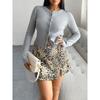 Autumn and Winter Tops for Women, Temperament Slim Cardigan, Buttoned Long-sleeved