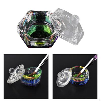 Schale Stifthalter Glasschale Tasse mit Deckel für Acryl Professional, Nagelstudio,