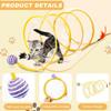 2pcs Cat Tunnel Spring Toy Folded Cat Tunnel Toy Indoor Cat Activity Structure Cat Tunnels for Indoor Cats Cat Tubes Played Tunnel Spring Cat Spiral