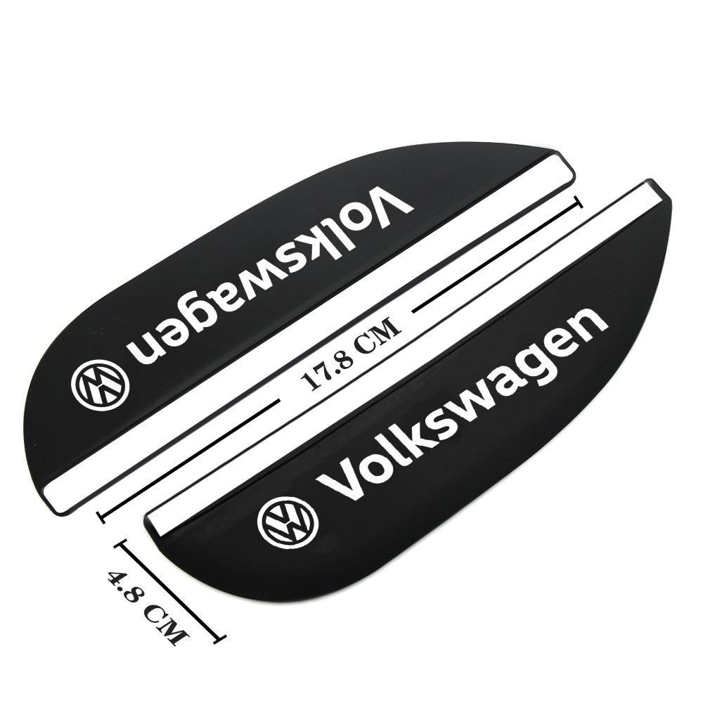 Pro VOLKSWAGEN VW 2ks Samolepka na zpětné zrcátko auta Silikonový dešťový obočí pro Volkswagen Passat Tiguan Golf Bora Jetta Scirocco