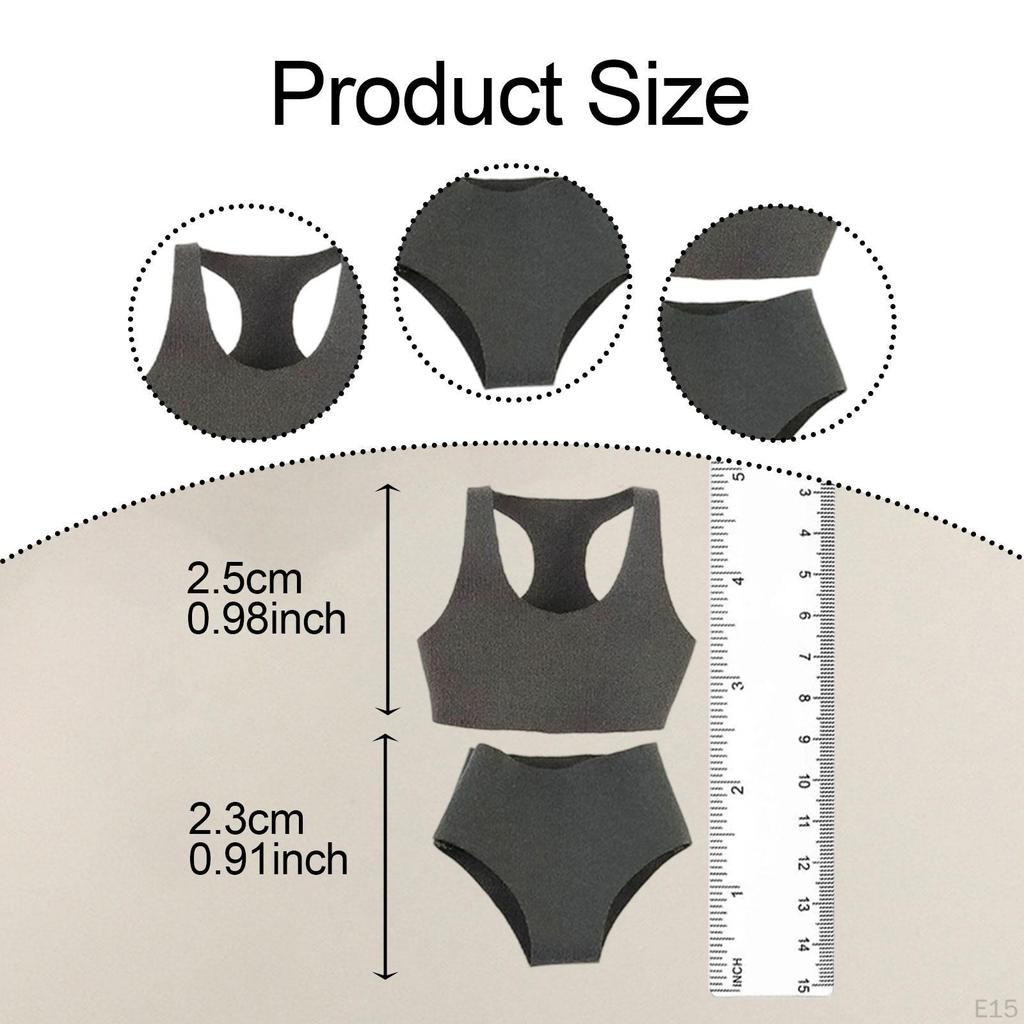 1/12 Miniature Clothing Ensemble with Sports Top and Shorts for Female Dolls