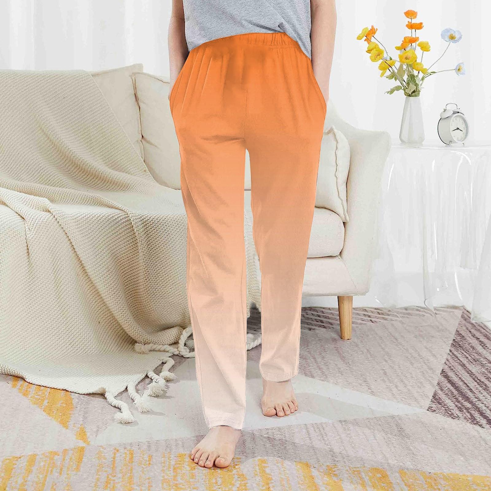 

Детские повседневные спортивные штаны с принтом и карманами 120 оранжевый