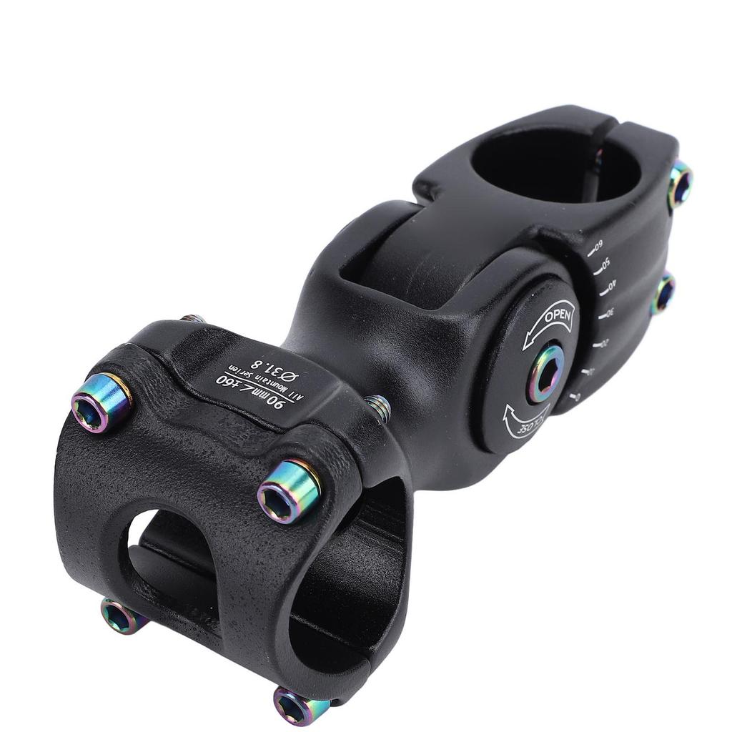 Cycle Stem Plus Minus 60 Degrees Adjustable Aluminum Alloy 90mm Cycle Stem Replacement for 28.6mm