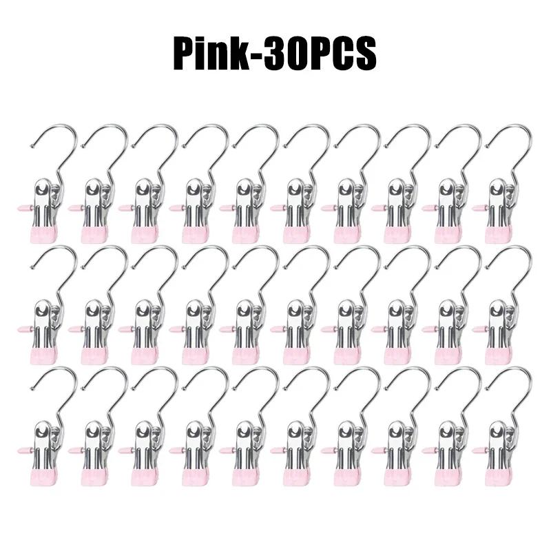 10-100 buc Cârlige de rufe din oțel inoxidabil, clești pentru rufe, cârlig portabil pentru agățat haine, clip pentru haine, organizator de haine pentru garderobă, umeraș