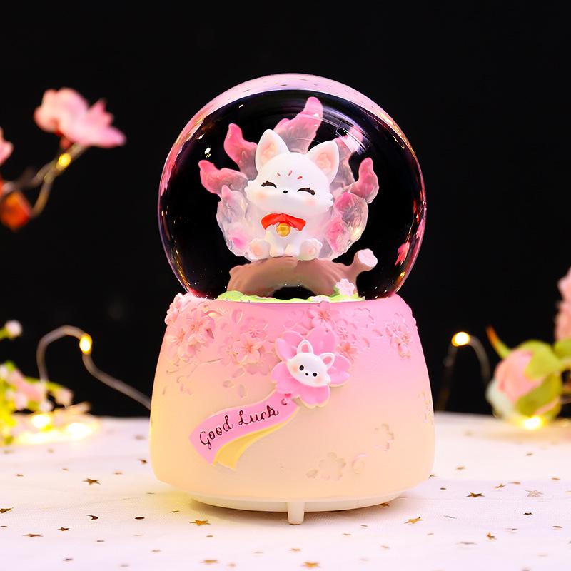 Astronaut Crystal Ball Music Box Ornament - Student Snow Globe Birthday Gift