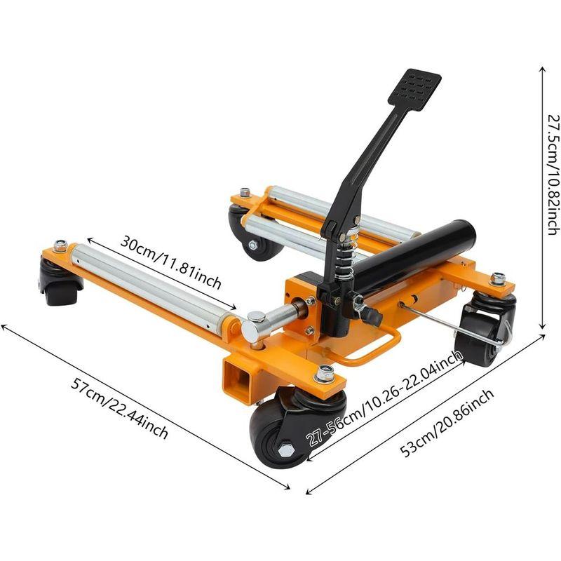 

Гидравлический домкрат грузоподъемностью 2200 фунтов и тележка для колес для автомобиля, перемещения шин и использования в гараже