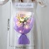 Artificial Flowers Bouquet Crochets Flower with Lights Wedding Guests Gift Graduation Bouquet Teachers' Day Gift Christmas Decor