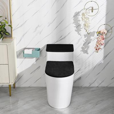 Ensemble Couvercle de Siège de Toilette Housse Accessoires de Salle de Bain Remplacement Décoration Maison Universel Protecteur