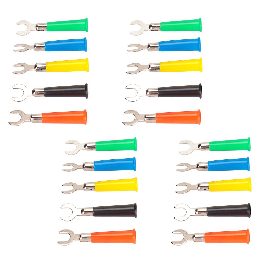 4 Set U Type Wire Connector 6mm Weldable Good Conductivity 5 Color Brass for Binding Post