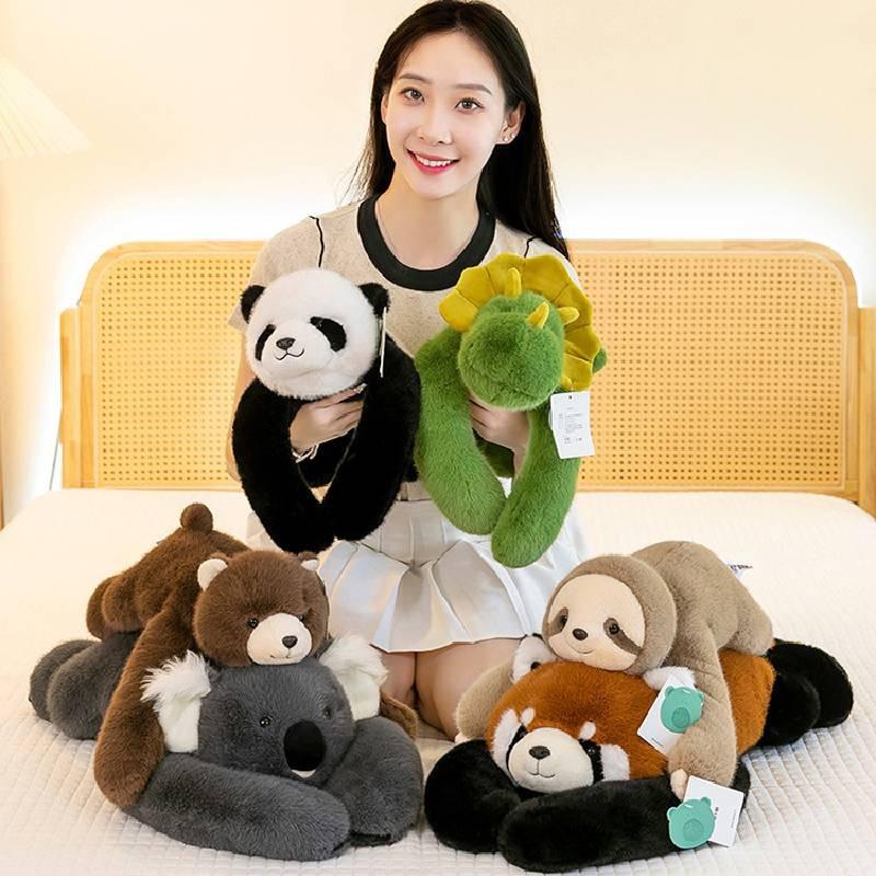Adorable Plush Panda Raccoon Koala Sloth Doll Ideal For Kids Soft Cuddle Pillow
