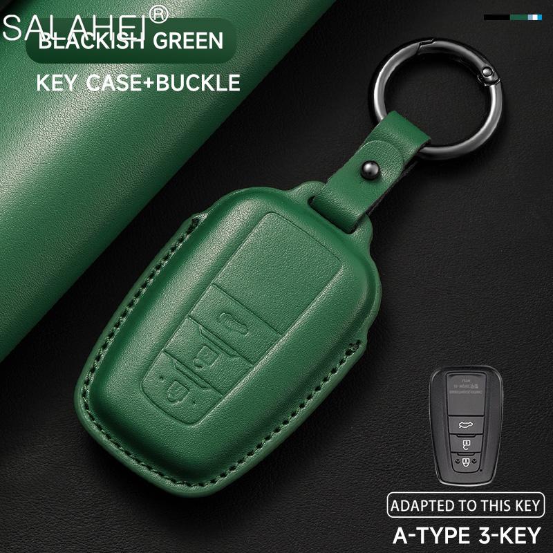 Leather Car Key Case Cover Shell For Toyota Prius Camry Corolla C-Hr Chr Rav4 Prado Izoa Levin Avalon    Accessories