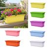 Colorful Rectangular Flower Pot With Tray Plant Pot Quality Garden Planter  Patio