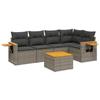 VidaXL Salon de Jardin avec Coussins 6 pcs, Canapés de Terrasse, Ensemble de Meubles de Patio, Mobilier d'Extérieur, Gris 3259197