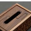 Vintage Walnuss Holz Taschentuchboxen Rechteckig Entnehmbar Servietten Papierhandtuchhalter Zuhause Schreibtisch Toilette Box