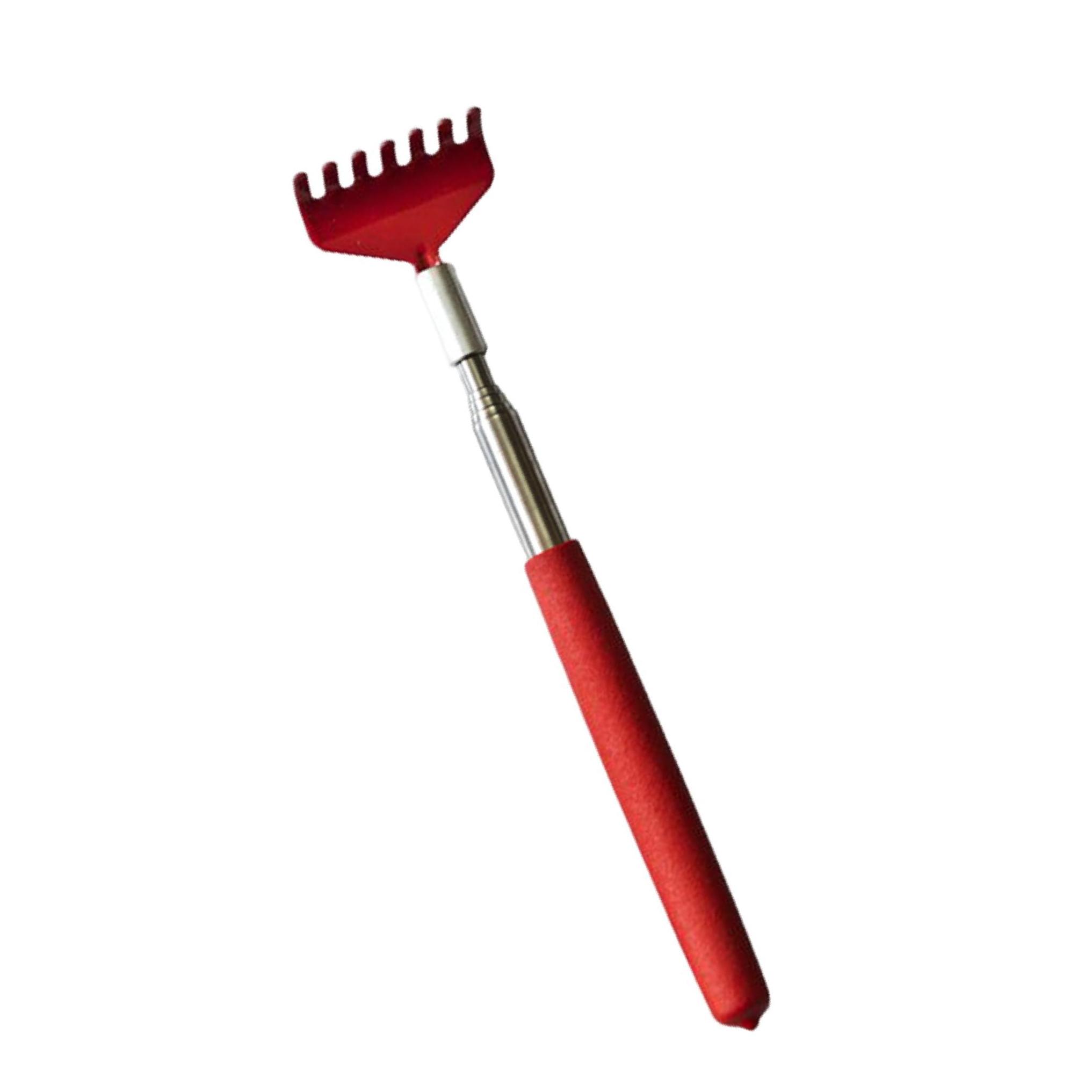 

Выдвижная телескопическая чесалка для спины 7 когтей Портативный удобный массажер красный