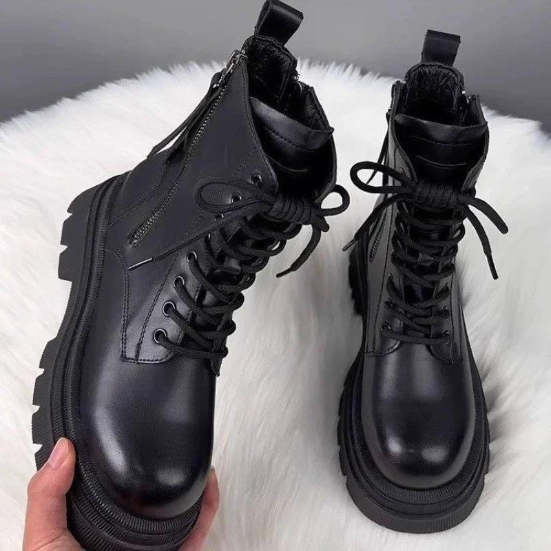 Mode 2024 Mode Damen Schuhe Seitlicher Reißverschluss Damenstiefel Mode Schnürung vorne Moderne Stiefel Damen Winter Kurzes Plüsch Mid-Calf Stiefel