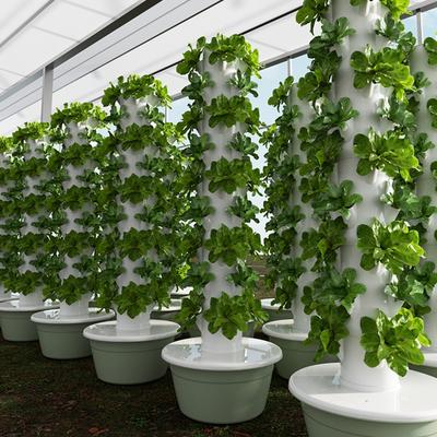Hydroponisches Anbausystem Indoor Outdoor Home Grow Kräuter Vertikaler Gartenturm Gemüse Pflanztopf Set DIY