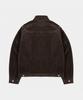 Lettercomo Soft Corduroy Trucker Jacket Dark Brown