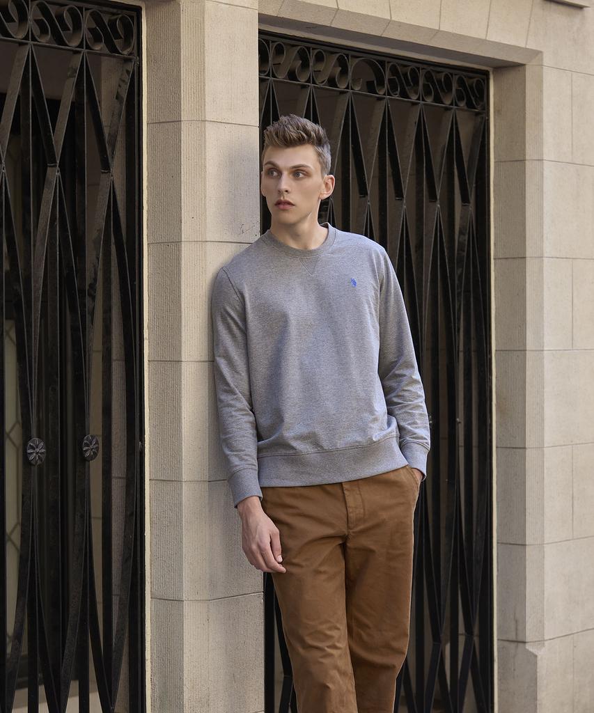 USPOLOASSN Cotton Sweatshirt_Melange Grey