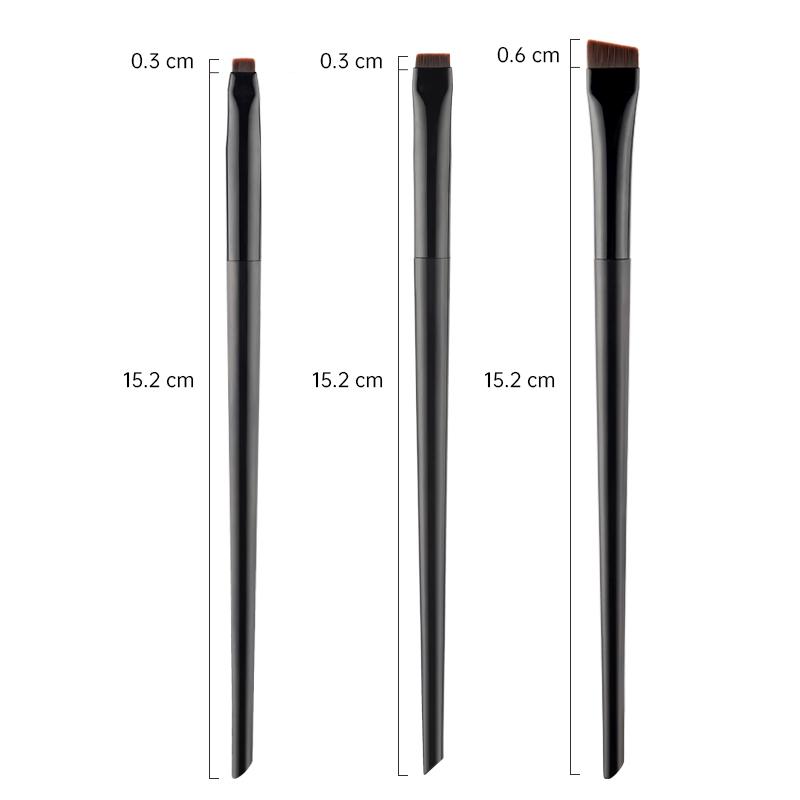 3 Brush Set Eyeliner Brushes for Eyebrows and Eyes