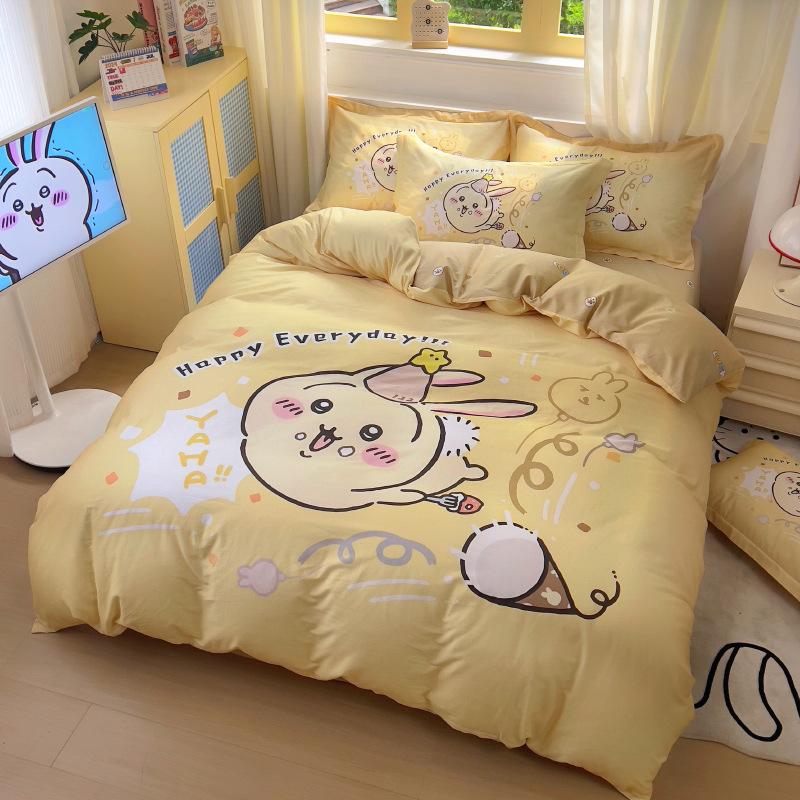 C-Crayon Shin-Chan Bedding Set Pillowcase 2/3/Pcs Boy Girl Shin-Chan Duvet Cover Adult Children Gift Single Double Large Size
