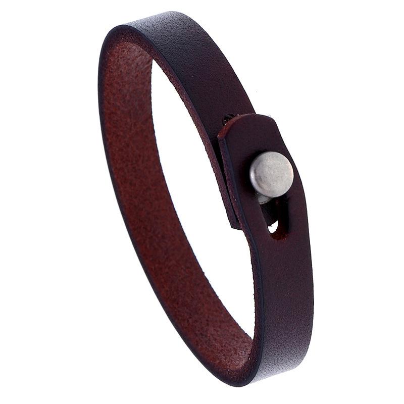 Men's European & American Simple Rock Cowhide Bracelet Accessories