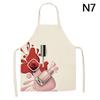 Nail Polish Lipstick Beauty Kitchen Women Apron Household Cleaning Cotton Linen Pinafore Salon Home Cooking Baking Adult Bib
