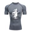 A Samurai Silhouette  Men's Sports T-shirt Training Fitness Compression Workout T-Shirt