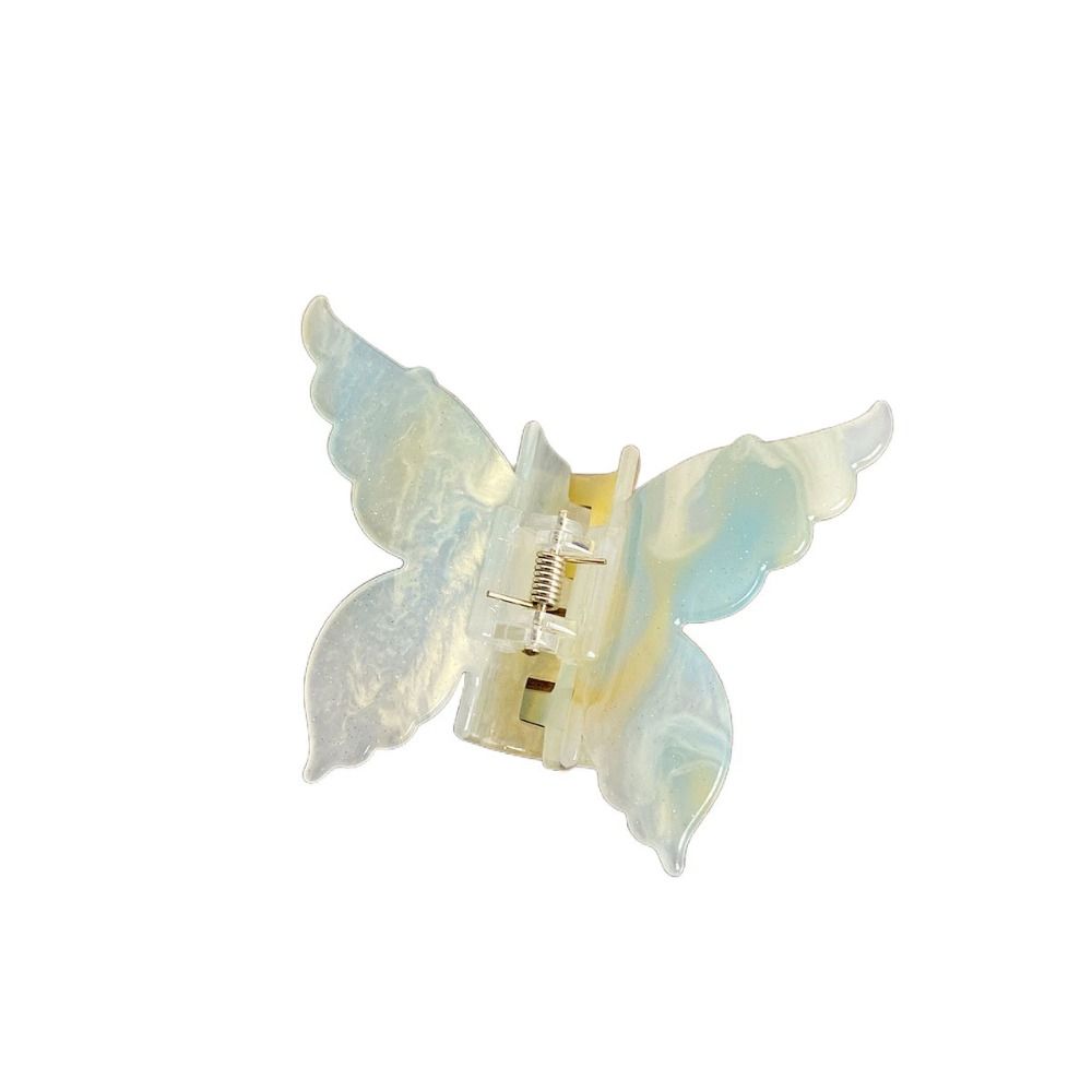 Color Changing Acetate Butterfly Hair Claw Colorful Large Shark Clip Butterfly Hair Clip  Girl