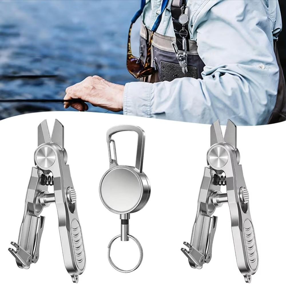 Multi-Functional Fly Fishing Pliers Stainless Steel Knot Tying Tool Fishing Pliers  Outdoor Fishing