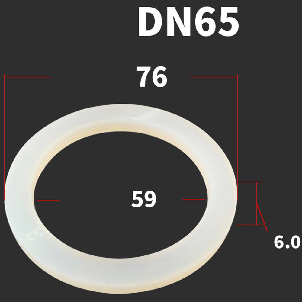 DN15/20/25/32/40-100 Food Grade Sanitary VMQ Slicone Rubber Flat Washer Seal Gasket For Cam Lock Groove Fitting