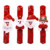 Cartoon 3D Santa Claus Snowman Elk Slap Bracelet Christmas Party Supplies Favors Comfortable Fabric for