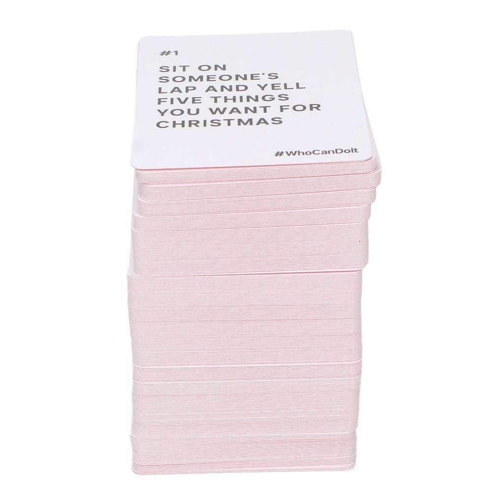 Challenge Holiday Party Card Game Men Women Funny Entertaining Compete Instruction English Card Set