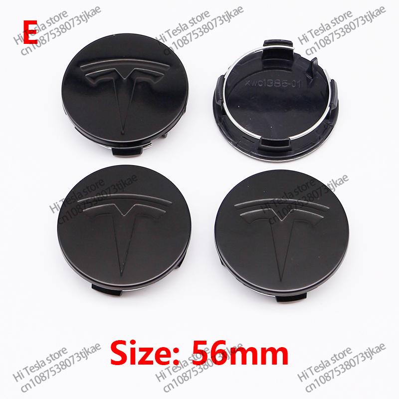 ALL1 56mm 4 Piece Wheel Tire Center Cap Logo for Tesla Original Hub Caps Model3 Model Y Model S X High Quality Auto Accessories