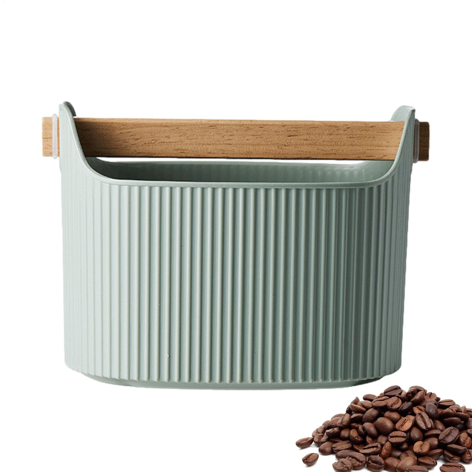 Coffee Knock Box Espresso Dump Bin Removable Espresso Bucket 1300ml Coffee Ground Dump Bin Knock Box for Home verde