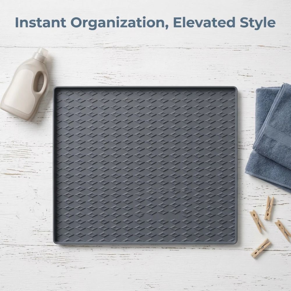 Non-Slip Washer Dryer Top Storage Mat Waterproof Silicone Protective Pad Washers