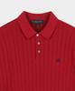 BROOKS BROTHERS Cotton Cable Polo Short Sleeve Sweater (Red) (Bbwtmo204Adfm)