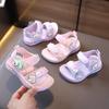 Korean Style Light-up Cartoon Princess Sandals for Toddler Girls - Summer 2026 Beach Shoes